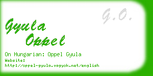 gyula oppel business card